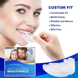 Anti-Snoring Mouth Guard, Anti-Snoring Mouthpiece, Comfortable Anti-Snoring Devices Mouth Guard for Teeth Grinding and Clenching, Anti Grinding Mouth Guard Prevent Bruxism