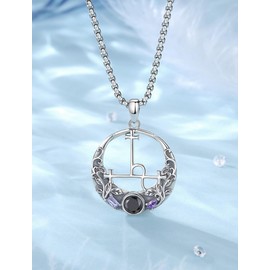 AEONSLOVE Goddess Lilith Necklace 925 for Women, Triple Moon Goddess | Tree of Life Earth Mother Goddess | Hecate Wheel | Moon and Raven Necklace, Witch Jewellery, Sterling Silver