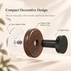 Wreath Hangers for Front Door, 3-Pack Walnut Adhesive Hooks