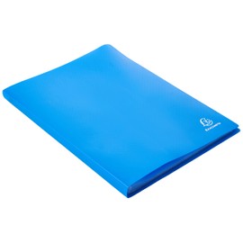 Exacompta - Ref 8562E - Soft PP Display Book - Suitable for A4 Documents, Made from Polypropylene, Lightweight, 60 Pockets, 120 Viewing Pages - Blue Cover