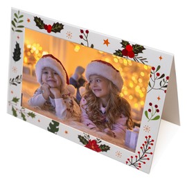 PILUVI THE LABEL Set of 6 Christmas Cards with Envelopes - 13.8 cm x 8.7 cm Cardboard Photo Frame for Special Christmas Cards to Design Yourself Insert Cards Greeting Card for Christmas Wishes
