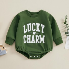 Infant Baby Boy Girl St. Patricks Day Outfit Crewneck Sweatshirt Romper Onesie Newborn St. Patricks Clothes
