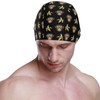 Dallonan Swimming Cap Unisex Adult Swim Cap Monkey Banana Black