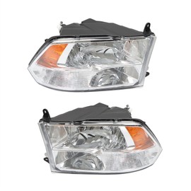 GXYWADY Passenger Side Driver Side Headlights Headlamps Assembly RH LH Replacement for Ram 1500 2009 2010 2011 2012 2013 2014 2015 2016 2017 2018