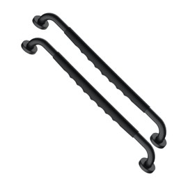 24 Inch Black Shower Grab Bar w/Anti Slip Rubber Grip, Munzong 2 Pack Stainless Steel Bathroom Grab Bar, Bathroom Balance Bar,Safety Handrail Support,Handicap Injury Elderly Senior Assist Bath Handle