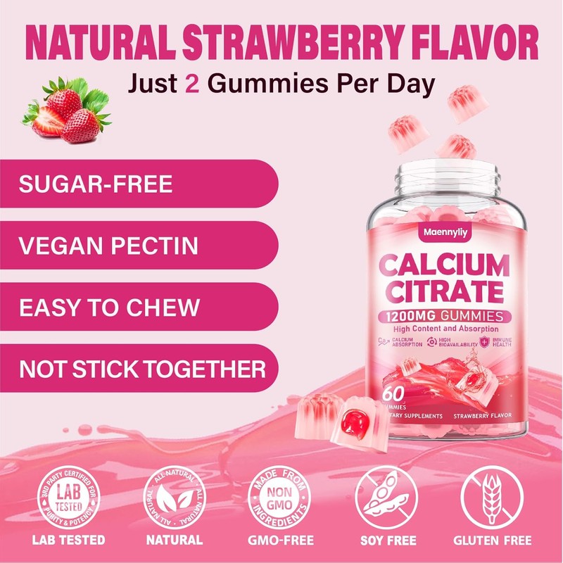 Calcium Citrate Gummies 1200 mg for Adults: Ultimate Absorption Calcium