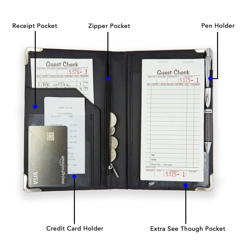 Brinero Professional Server Books for Waitress, Dual Core Deluxe Server