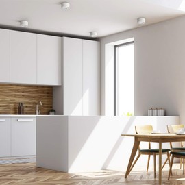 SSC-LUXon CELI-1WM Small Ceiling Spotlight Swivelling Round White Diameter 80 x 50 mm Pack of 4