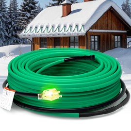 HEATIT Self Regulating Heating Cable Roof Deicing and Pipe freeze Protection Pipe Heat Cable for Metal And Plastic Pipes ETL Certified 120V 90FT