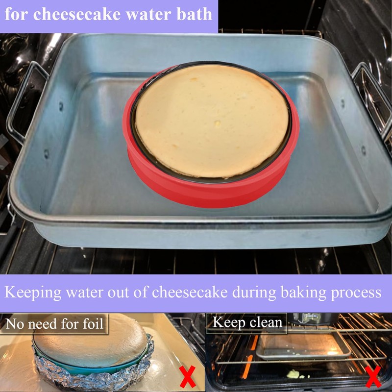 GBYAN Silicone Springform Cheesecake Pan Protector for 9'',9.5'' Round Springform