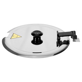Luxshiny Soup Kettle Lid Electric Soup Warmer Lid Stainless Steel Insert Pot Hinged Lid Food Kettle Warmer Cover for Home Restaurant Catering