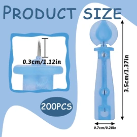 200 Pcs Pimple Needle Blackhead Blemish Remover,Milia Removal Needle Blue Tool Cyst Removal,Professional Pimple Popper Needle Remover Tools for Clear Skin,Beauty Salon Home Sterile Needles for Cysts