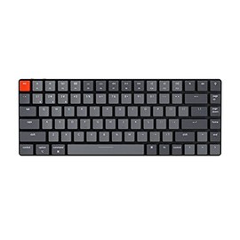 Keychron K3 Version 2, 84 Keys Ultra-Slim Wireless Bluetooth/USB Wired Mechanical Keyboard with White LED Backlit, Low-Profile Gateron Mechanical Blue Switch Compatible with Mac Windows