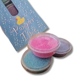 Pamper Time Bath Salts Gift Set, 3 x 2oz Luxury Dead Sea Salts, Assorted Scents