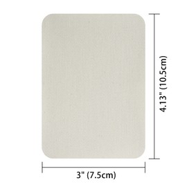 Butie 12 Pieces Iron-on Patches Premium Quality Fabric Inside & Outside. Strongest Glue Hundred Percent Cotton Beige Repair Decorating Kit Size 3" by 4-1/4" (Cotton-Beige)