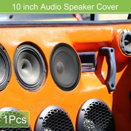 X AUTOHAUX Universal 10" Car Speaker Grills Cover Mesh Round 10 Inch Audio Speaker Subwoofer Guard Protector Case Iron Black - Pack of 1