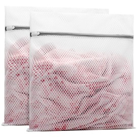 3Pcs Durable Honeycomb Mesh Laundry Bags for Delicates 24 x 24 Inches (3, XX-Large)