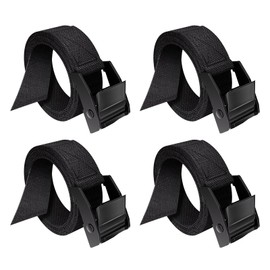 STAYGROW Lashing Straps with Buckles, 0.75'' x 48'' Tie Down Straps Ratchet Adjustable Cam Buckle Pull Luggage Straps Cinch Strap for Packing Cargo Trucks Motorcycle Kayak Bike Rack Black 4 Pack