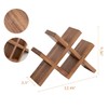 OAKERLAND Walnut Wood Wine Storage Rack Countertop, 4 Bottle Wine