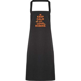 Hippowarehouse Keep Calm and Love Robins Apron kitchen cooking painting DIY onesize adult