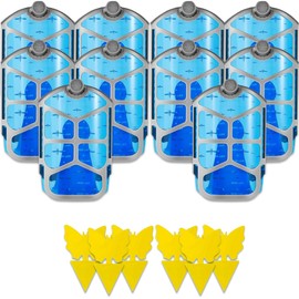 10 Refill Cartridge Compatible Plug-in Light M364/ M364A and Max, Replacement - Fit Non-Toxic | 10 Pack + 6 Fruit Fly Traps for Indoor and Outdoor