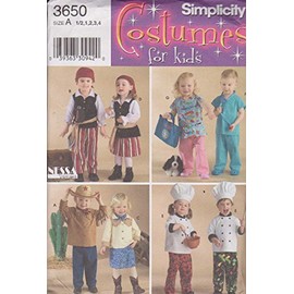 Simplicity Sewing Pattern 3650 Toddler Costumes, A (1/2-1-2-3-4)