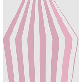 New Creations Fabric & Foam Inc, 1" Stripe Print Poly Cotton Table Runner (White & Pink Stripe, 12" Wide x 72" Long)