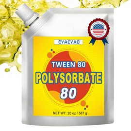 Polysorbate 80 (20 oz) - Sorbitan Oleate, Cosmetics Grade - Premium Emulsifier & Solubilizer for DIY Skincare, Bath Bombs, Cosmetics, Lotions, and Essential Oils - Gentle on Skin (20 Ounces)