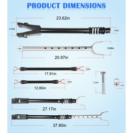 Heavy Duty Boat Transom Saver for Most Outboard Motors Up to 150HP - 20.27” to 30.7” Adjustable Outboard Motor Support Bracket with Shock Absorption, Ideal for Boat Trailers