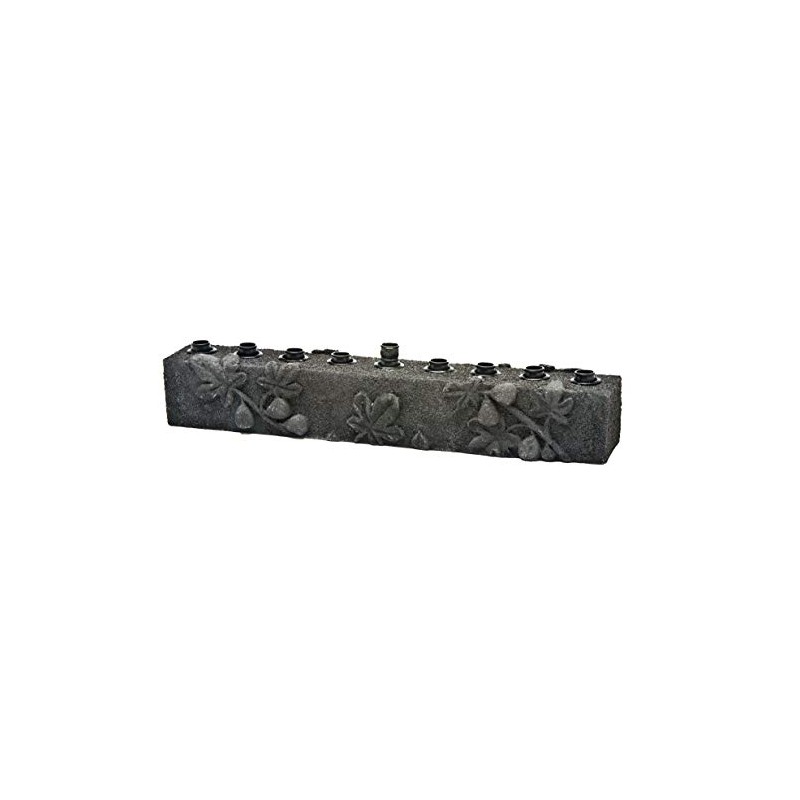 Copa Judaica Black Lava Stone Chanukah Menorah – for Standard