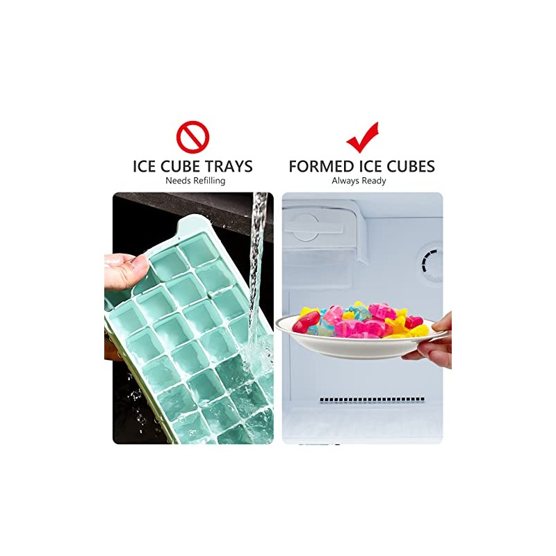 cubeta de hielo reutilizable, 40 cubitos de hielo de plástico,