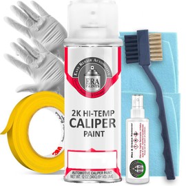 ERA Paints 2K Brake Caliper Paint Kit – Red | High-Gloss Spray, 500°F Heat & Chemical Resistant | Complete DIY Kit with Degreaser, Gloves & Tape | Made in USA