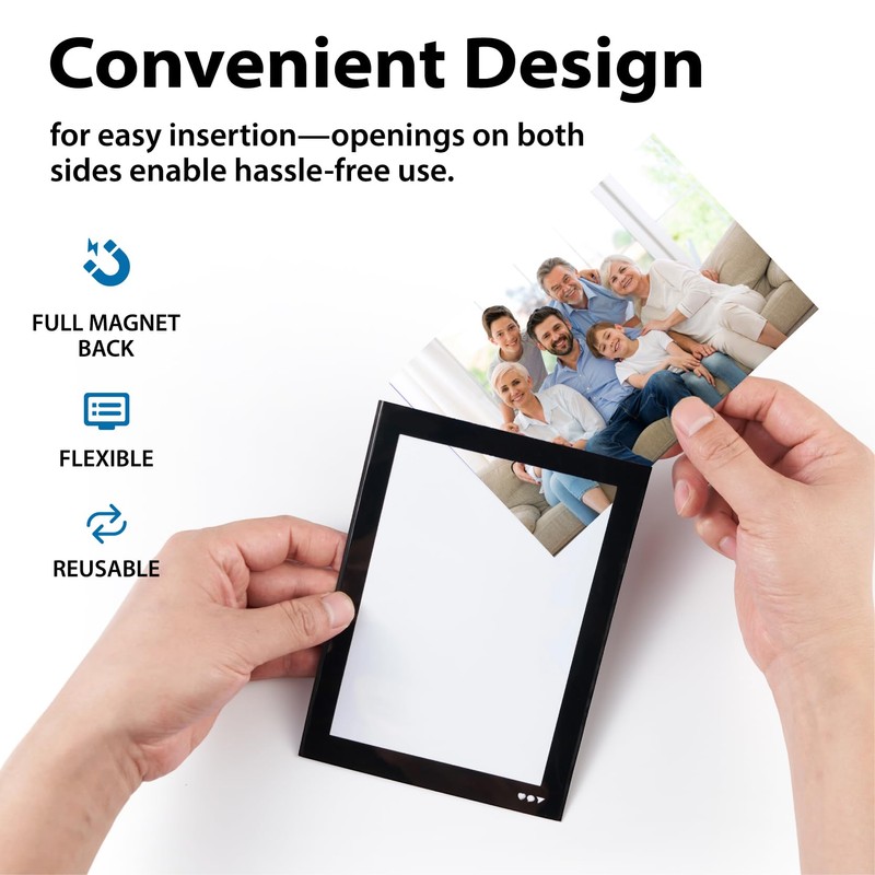 Magnetic Picture Frames 4x6, Fridge Magnets, DIY Photo Frame, 10