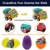 Arclhladin Prefilled Easter Eggs with Pull-Back Construction & Engineering Vehicles,