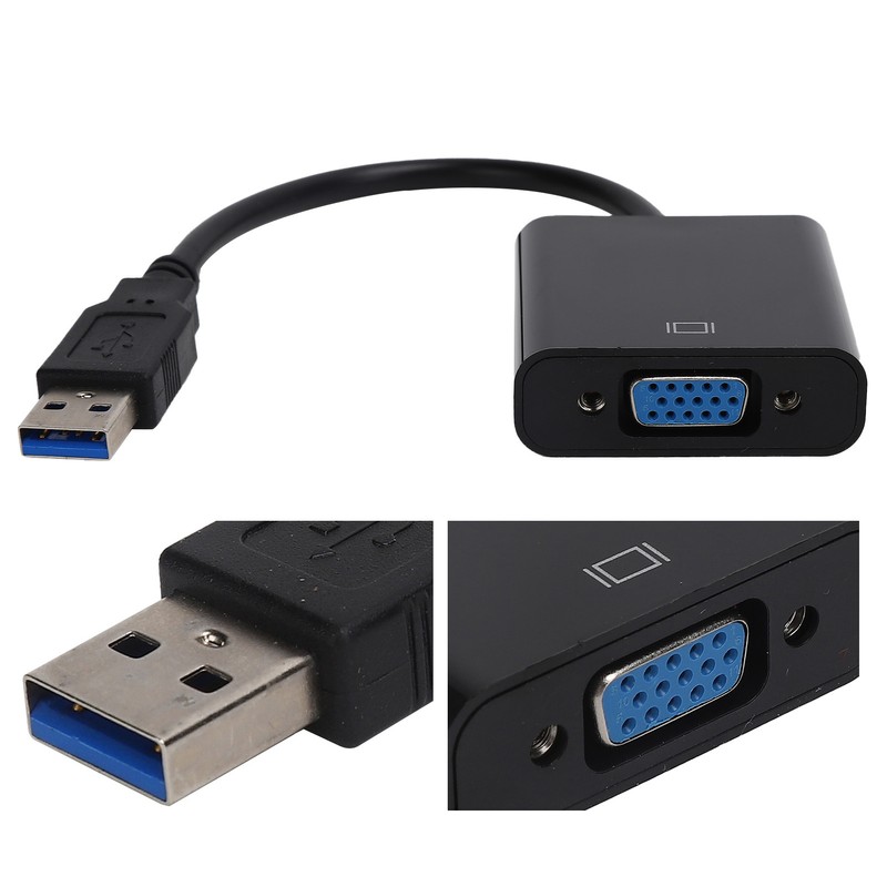 USB3.0 to VGA Converter 5Gbps HD 1080P Adapter Cable 15Pin