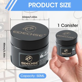 Leather Repair Kit Black, Liquid Leather for Scratch Repair, Leather Care and Leather Paint for Sofa, Car Seat, Motorcycle Jacket, Faux Leather Repair Cream for Smooth Leather