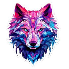 Wolf Sticker Suitable for Car, Notebook or Skateboard. (14 x 14 cm)