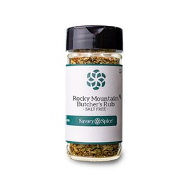 Savory Spice Rocky Mountain Butcher's Rub - Salt-Free Meat Rub for Chicken, Beef, Steak & Pork | Great No Salt Seasoning for Slow Cooked Soups, Stews & Roasts