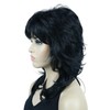 Lydell Long Soft Shaggy Layered Black Wig Classic Cap Full