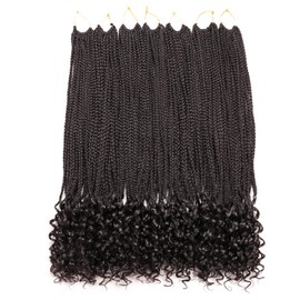 7 Packs 24 Inch Boho Goddess Box Braids Crochet Hair for Black Women (2#, 24 Inch (Pack of 7))
