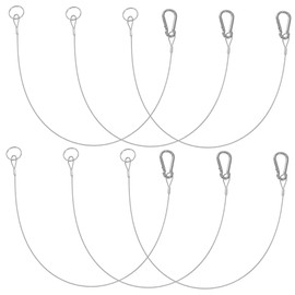 ULTECHNOVO 6-Pack Stainless Steel Tethers Wire-Rope Lanyard Safety Rope for Outdoor Use