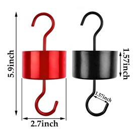 MR.FOAM Large an.t Moat for Hummingbird Feeders, 2 Pack Black Hummingbird Feeders Parts for Outdoors with 2 Clean Brushes (Black+red)