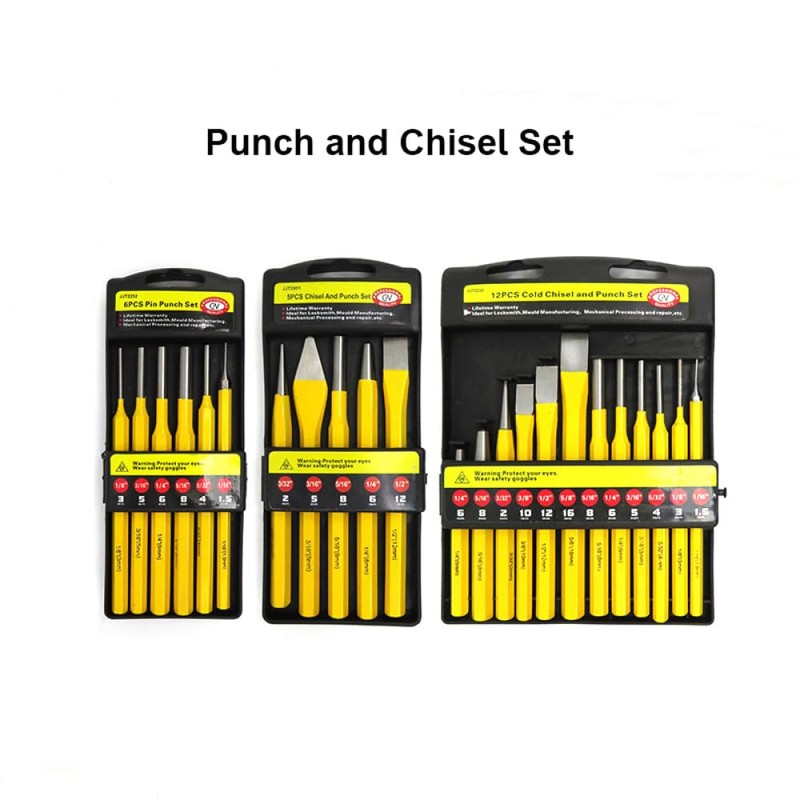 5Pcs Punch and Chisel Set with Taper Pin Cold Chisels