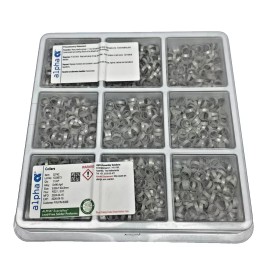 Unbranded ALPHA Exactalloy Sn96-Ag4 Solder Preforms Collars 8.69x7.92x3mm, Flux RS2.1