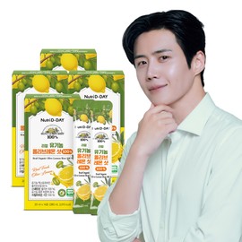 Nutri D Day Real Organic Olive Lemon Shot 100% 14 packets x 4, total 56 packets / 뉴트리디데이 리얼 유기농 올리브 레몬샷 100% 14포 x 4개 총 56포