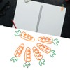 100Pcs Carrot Paper Clips Carrot Style Electroplated Metal Nonslip Rustproof