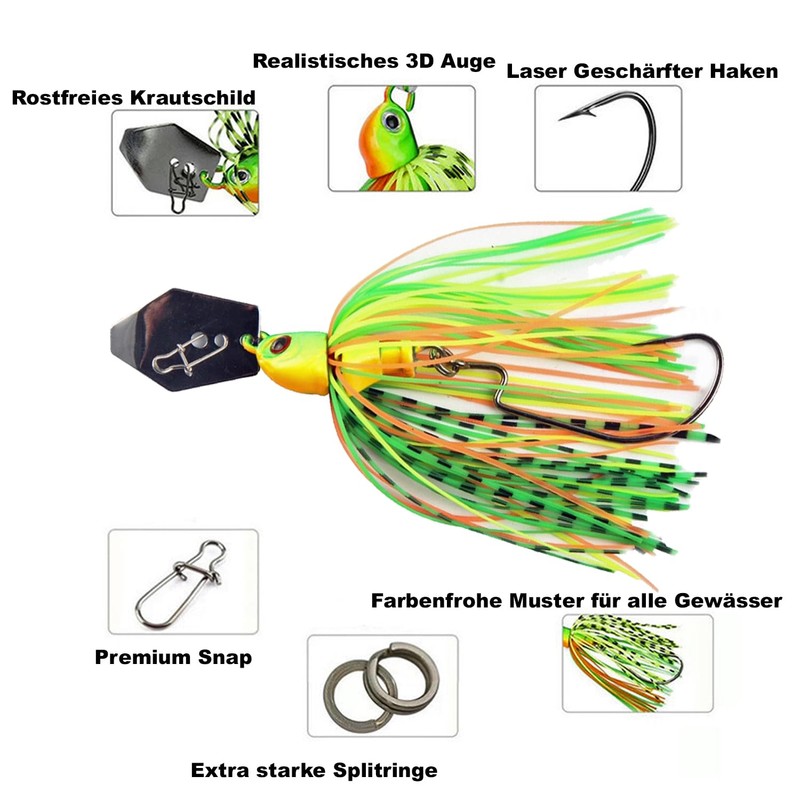 Njord Kalastus Chatterbait Artificial Bait Set of 5 in Box