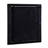 Plasterboard Access Panel Black 100x100mm Soft Closing Polished PVC