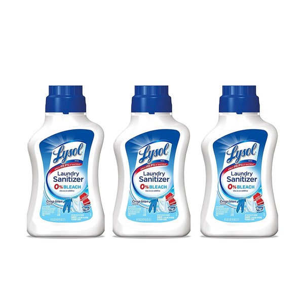 Lysol Laundry LwowF Sanitizer Additive, Crisp Linen, 41 Ounce (3 Pack)