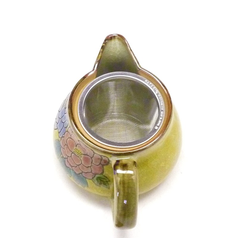 Kutani [Teapot/Teapot] Large, Dark Painted Peony [Back Picture]